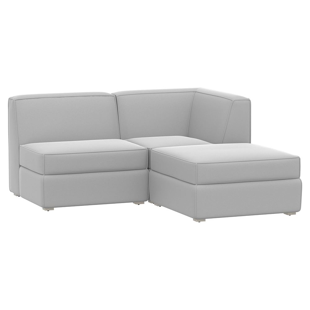 Riley Storage Sectional, Everyday Velvet Light Gray - Image 0