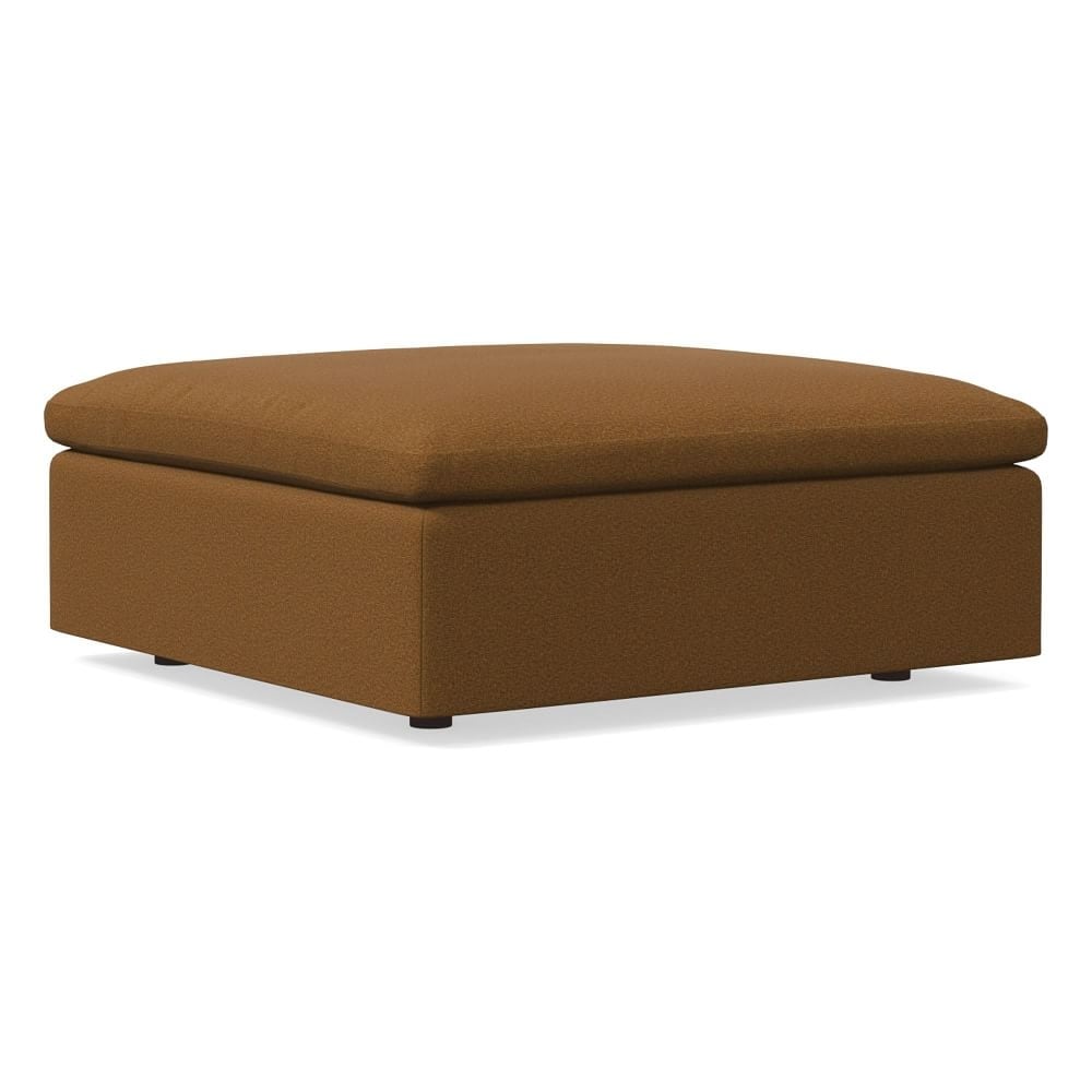 Harmony Modular Ottoman, Down, Distressed Velvet, Golden Oak, Concealed Supports - Image 0