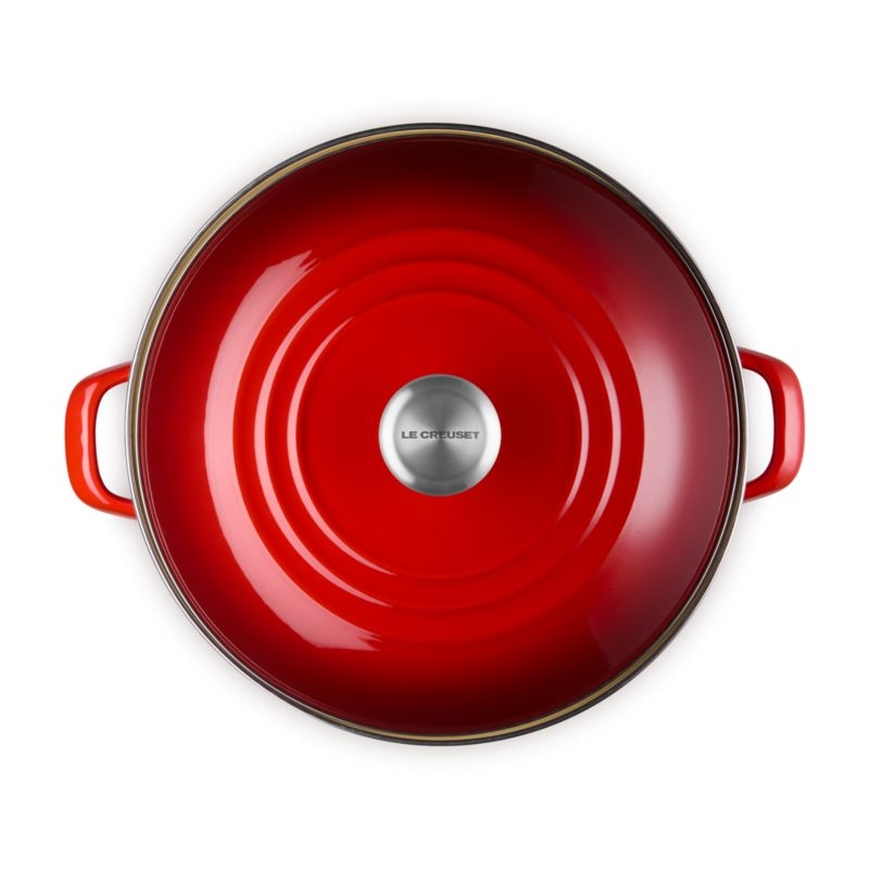 Le Creuset ® 16-Qt. Cerise Enameled Stockpot with Stainless Steel Knob - Image 4