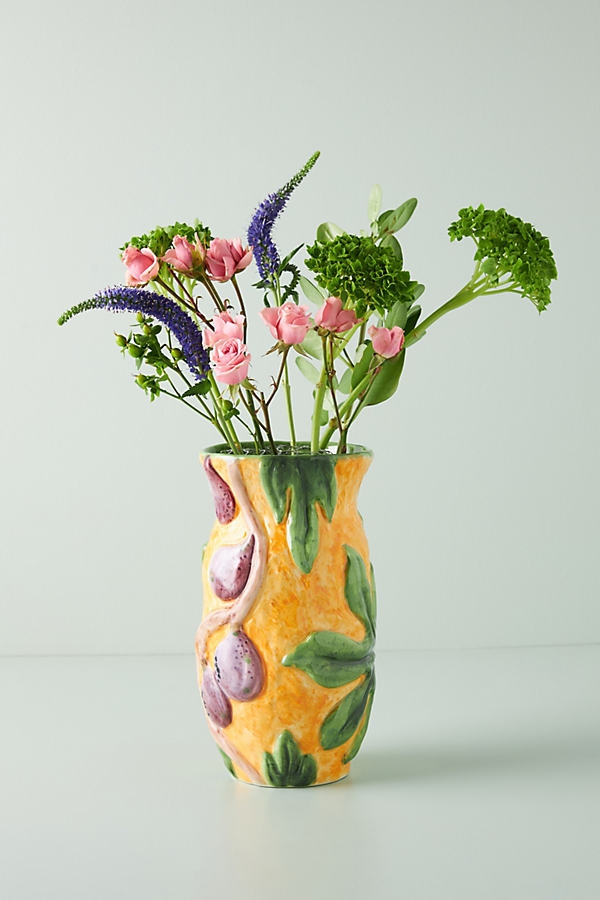 Nathalie Lete Nature Nurture Vase By Anthropologie in Orange Size M - Image 0