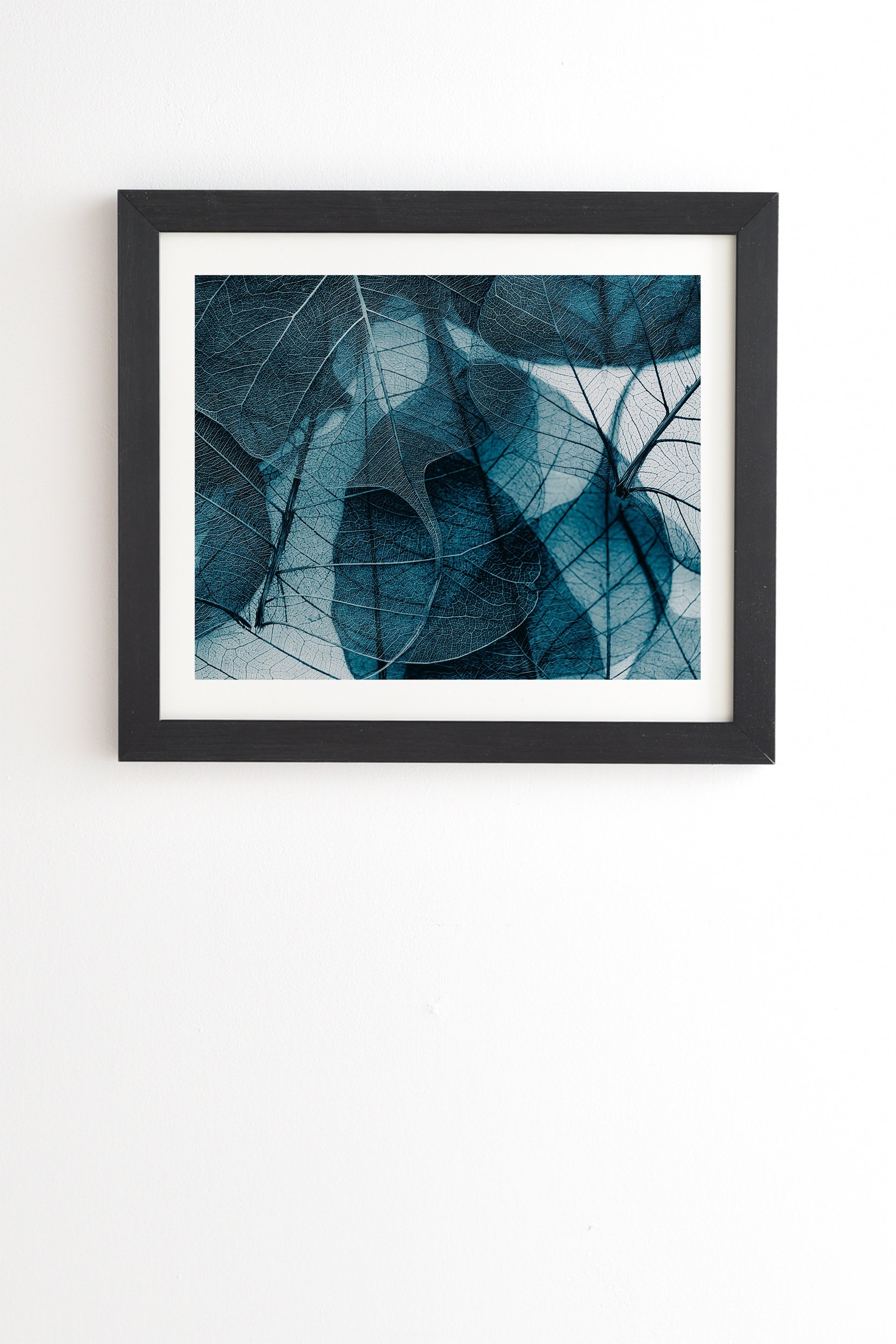Ingrid Beddoes Denim blue Black Framed Wall Art - 19" x 22.4" - Image 0