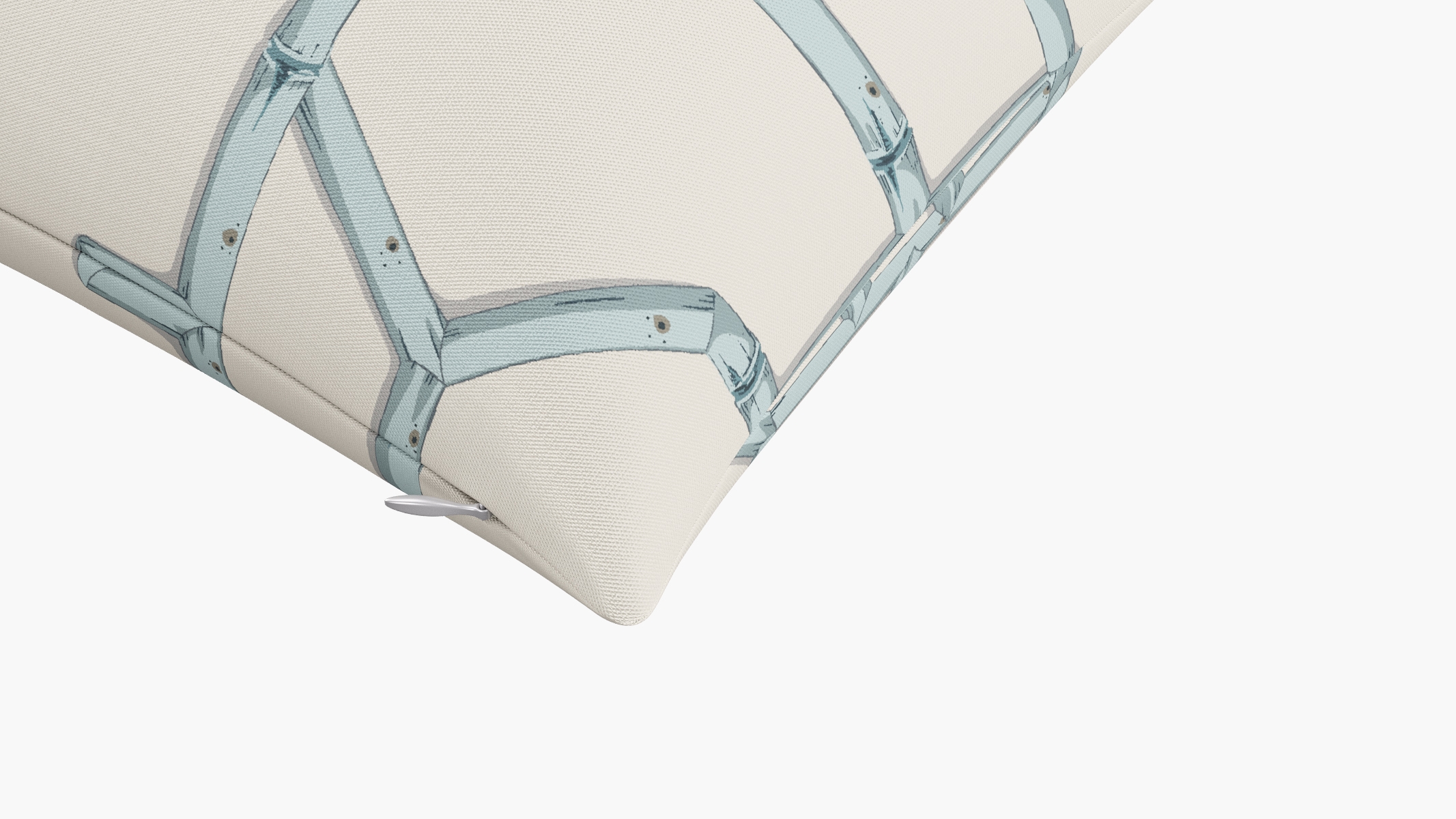 Throw Pillow 14" x 20", Blue Baldwin Bamboo, 14" x 20" - Image 1