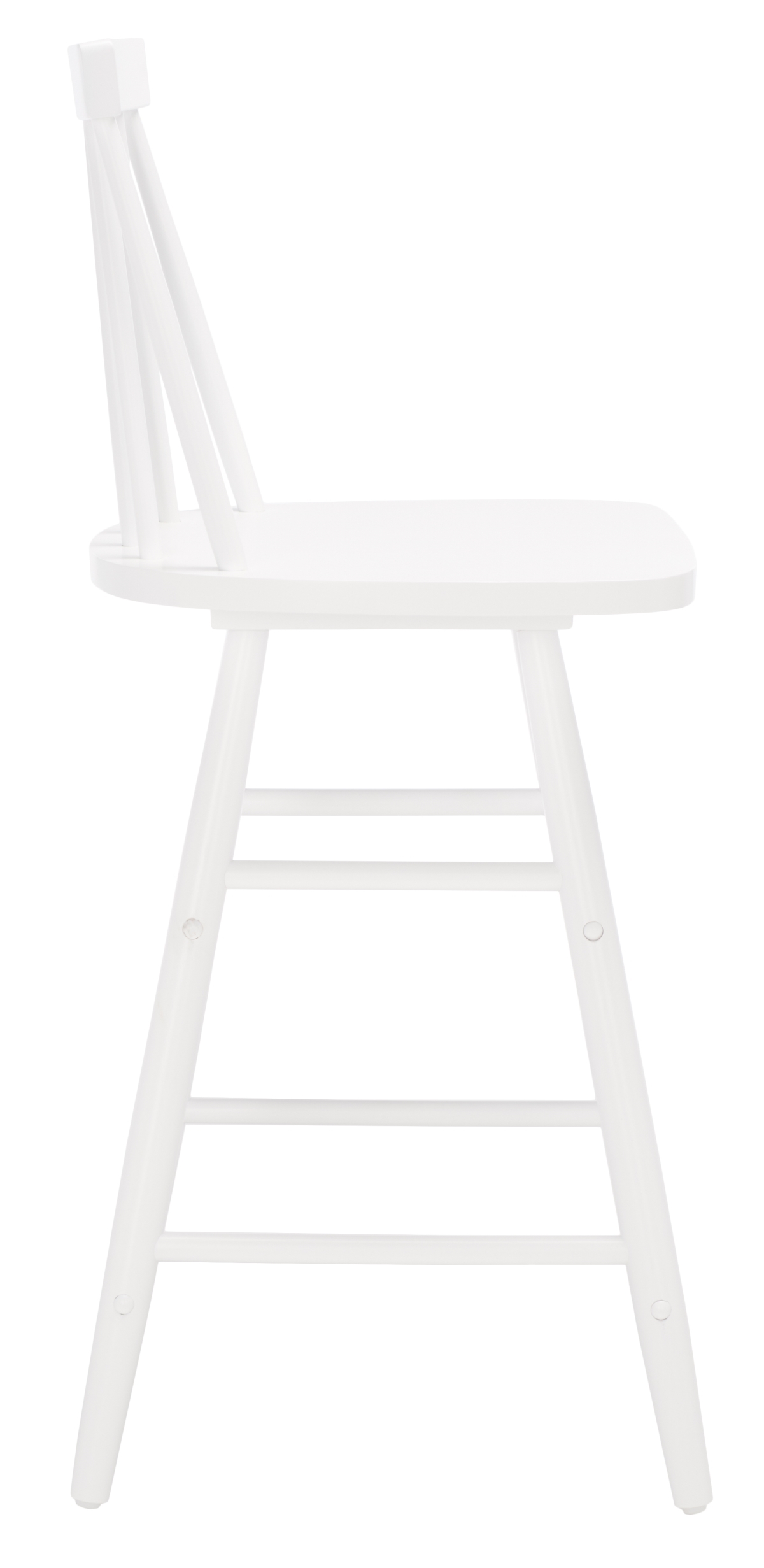 May Wood Counter Stool - White - Safavieh - Image 3