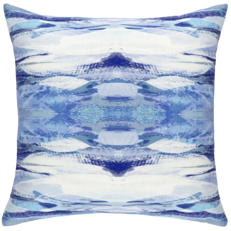 Pine Cone Hill Optic Blue Indoor/Outdoor Square Pillow Cover & Insert - Image 0