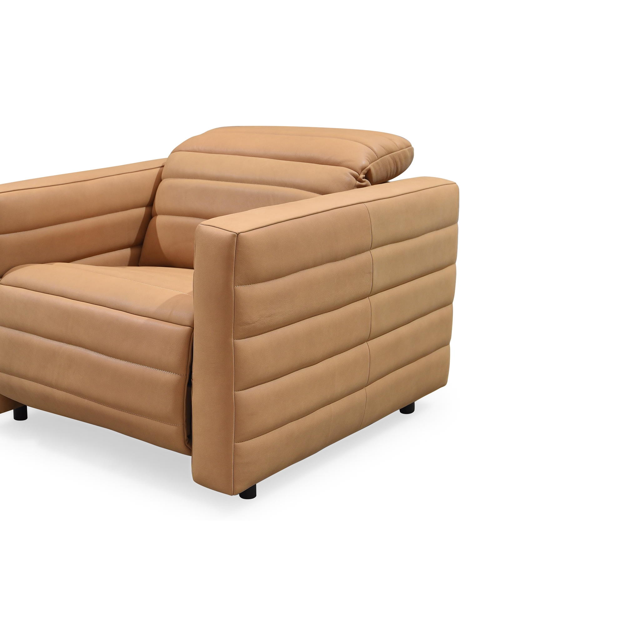 Juno Power Recliner Chair Tan Leather - Image 4