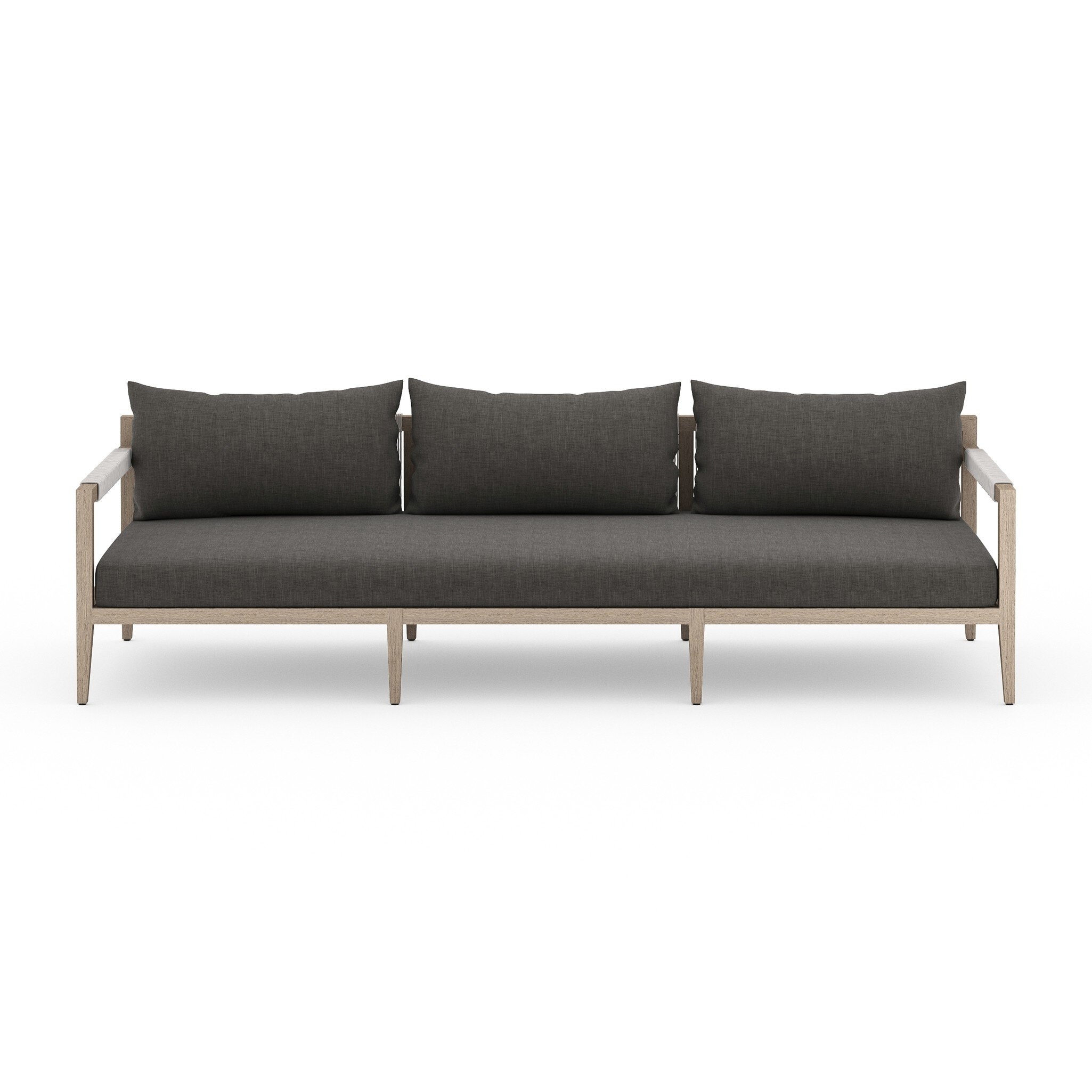 Sherwood Outdoor Sofa, Washed Brown - Venao Charcoal - Image 0