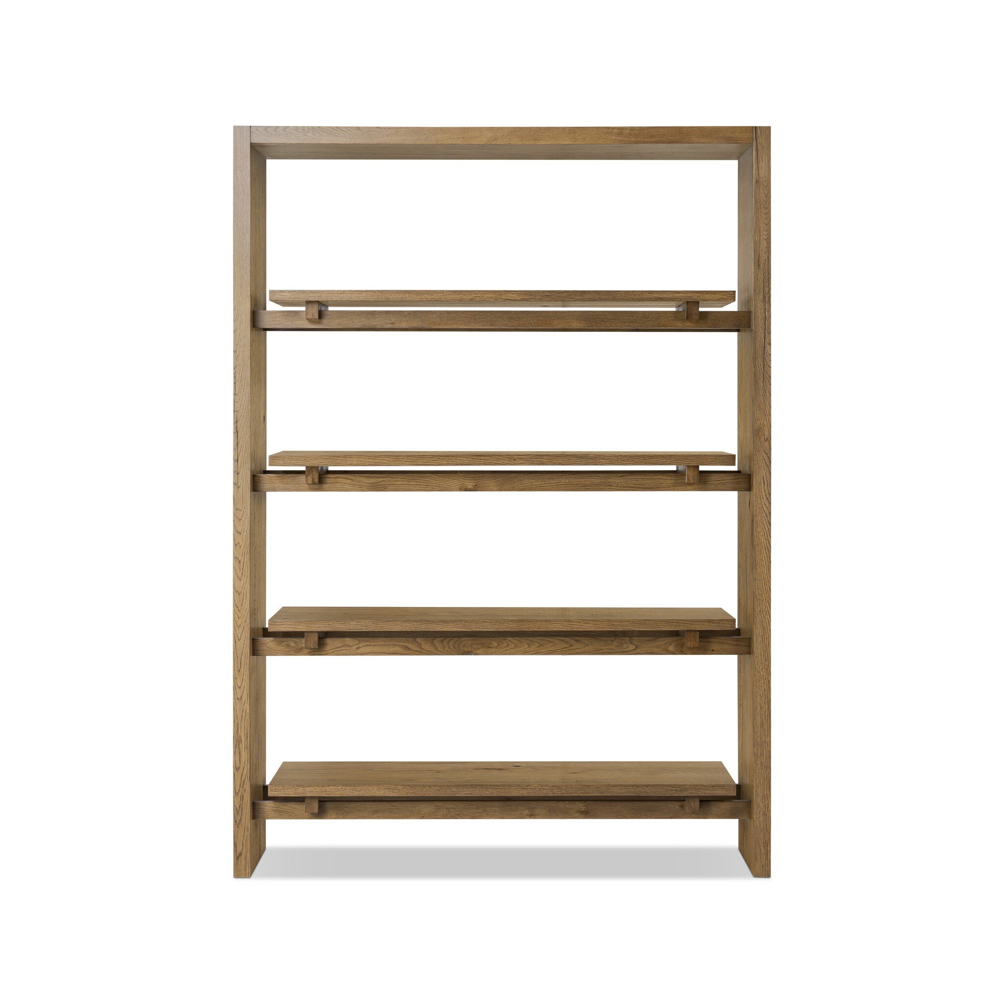 Theodore Bookcase - Rustic Amber Oak Veneer - Image 0