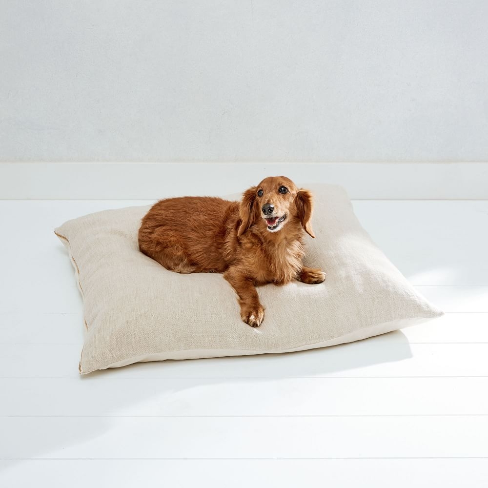 Dog Bed Cover, Natural Linen, Small - Image 0