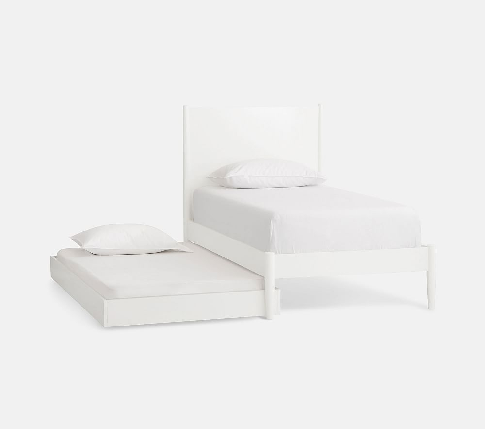 west elm x pbk Mid-Century Twin Bed + Trundle Set, White - Image 0