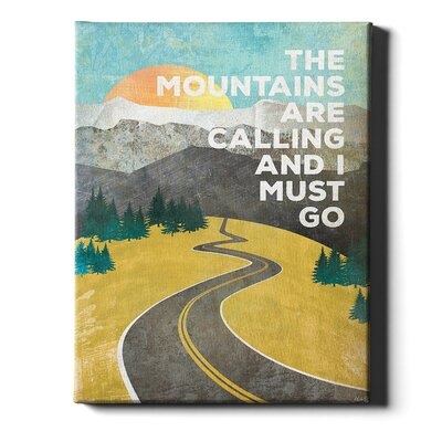 The Mountains Are Calling Stretched Canvas Art Print-MA1145 - Image 0