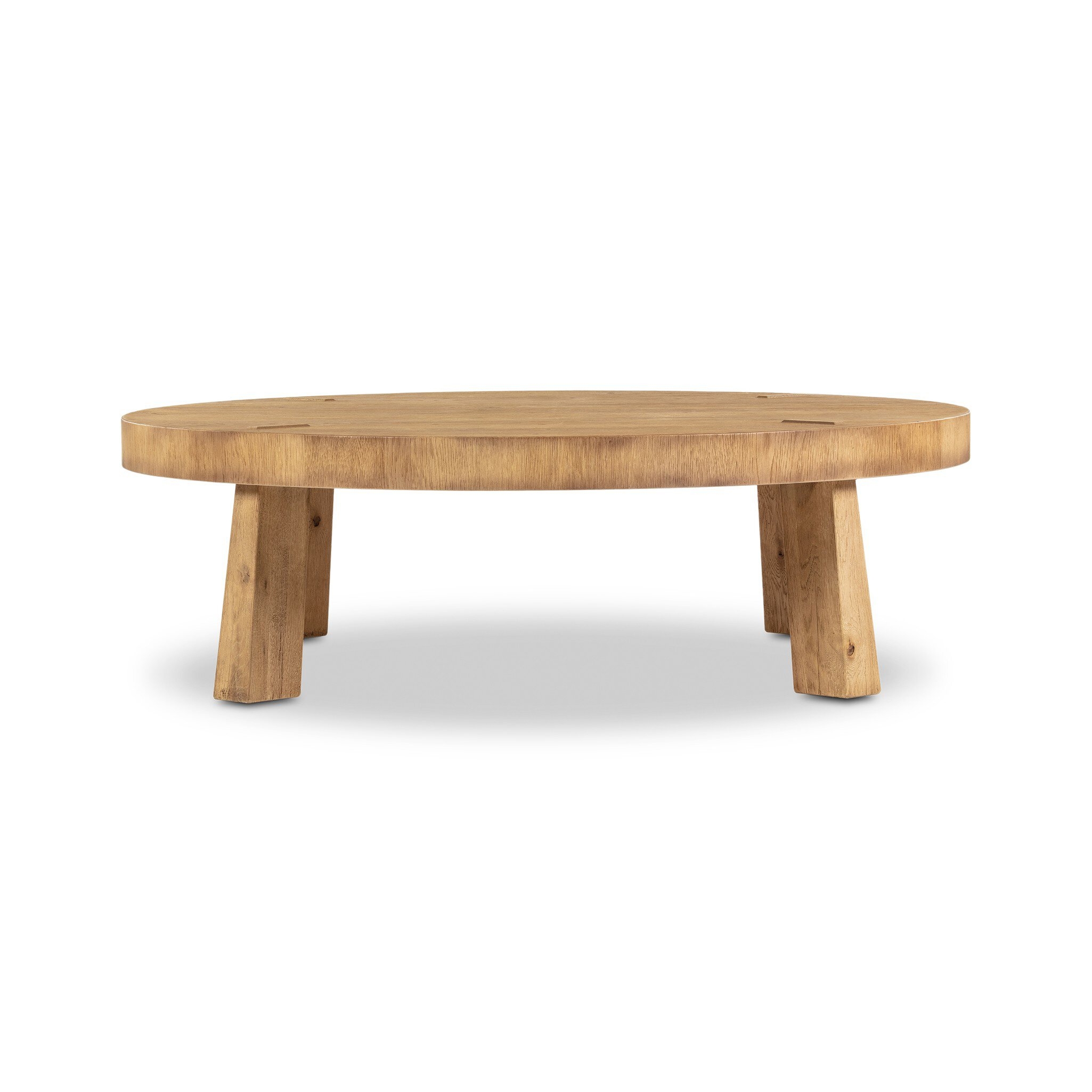 Sadira Coffee Table-50" - Worn Oak Veneer by Amber Lewis x Four Hands - Image 0