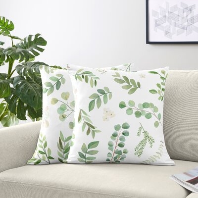 Botanical Leaf Decorative Square Pillow Cover & Insert - Image 0
