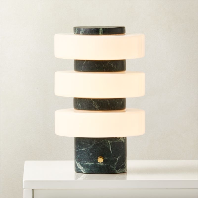 Mercury Green Marble Table Lamp - Image 1