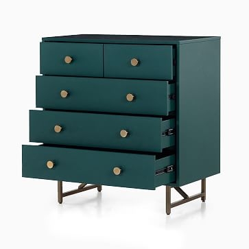 Lilia 33" Tall 5-Drawer Dresser, Juniper Green - Image 2