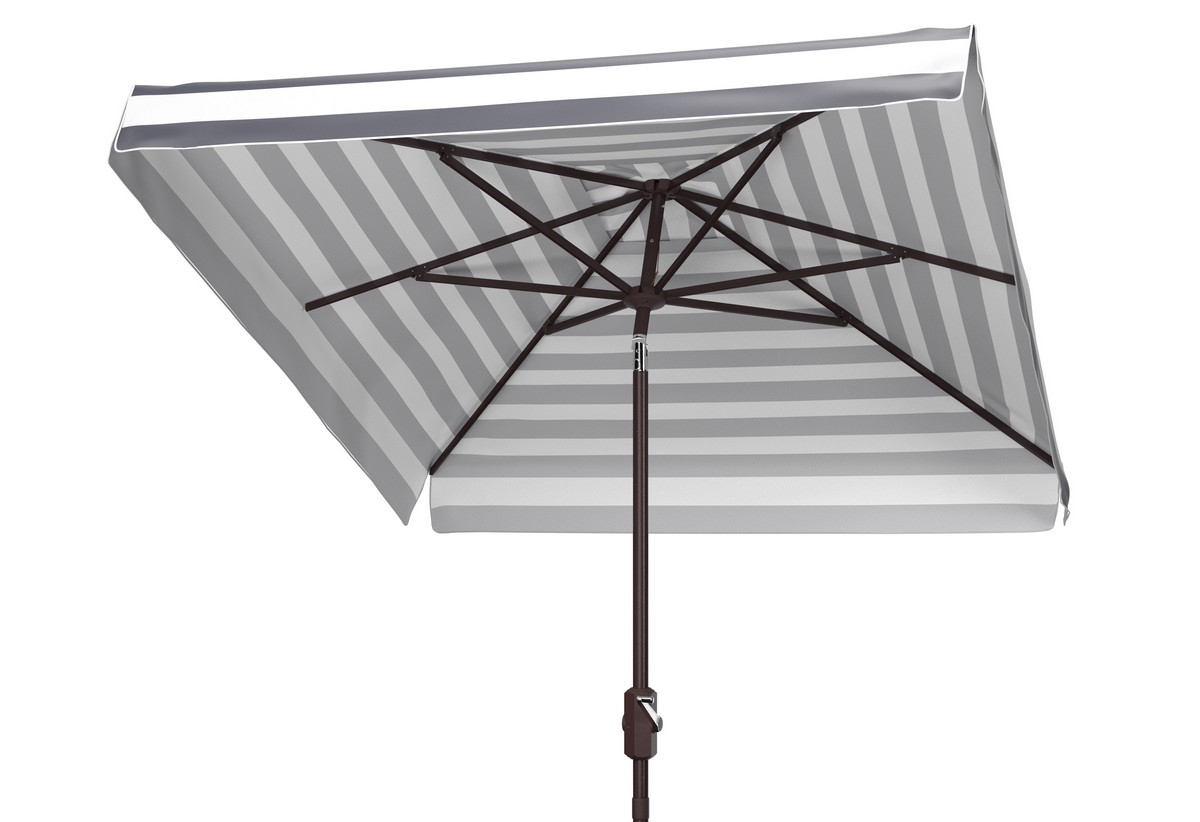 Elsa 7.5' Square Umbrella - Black/White - Safavieh - Image 4