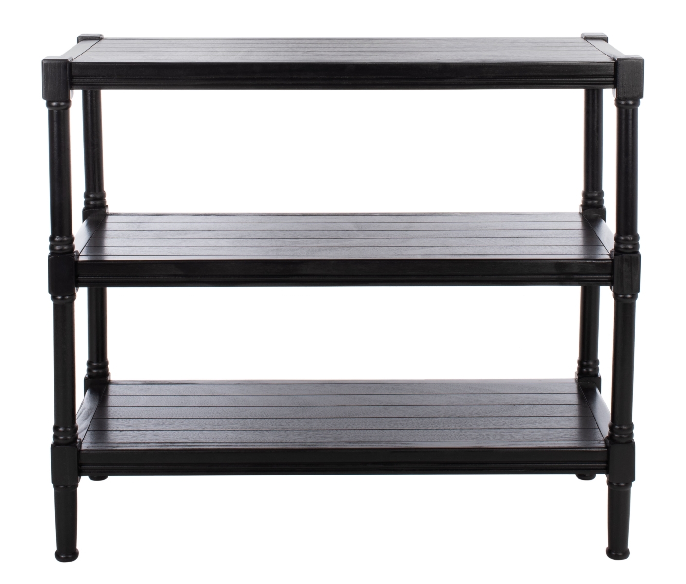 Rafiki 3 Shelf Console - Black - Safavieh - Image 0