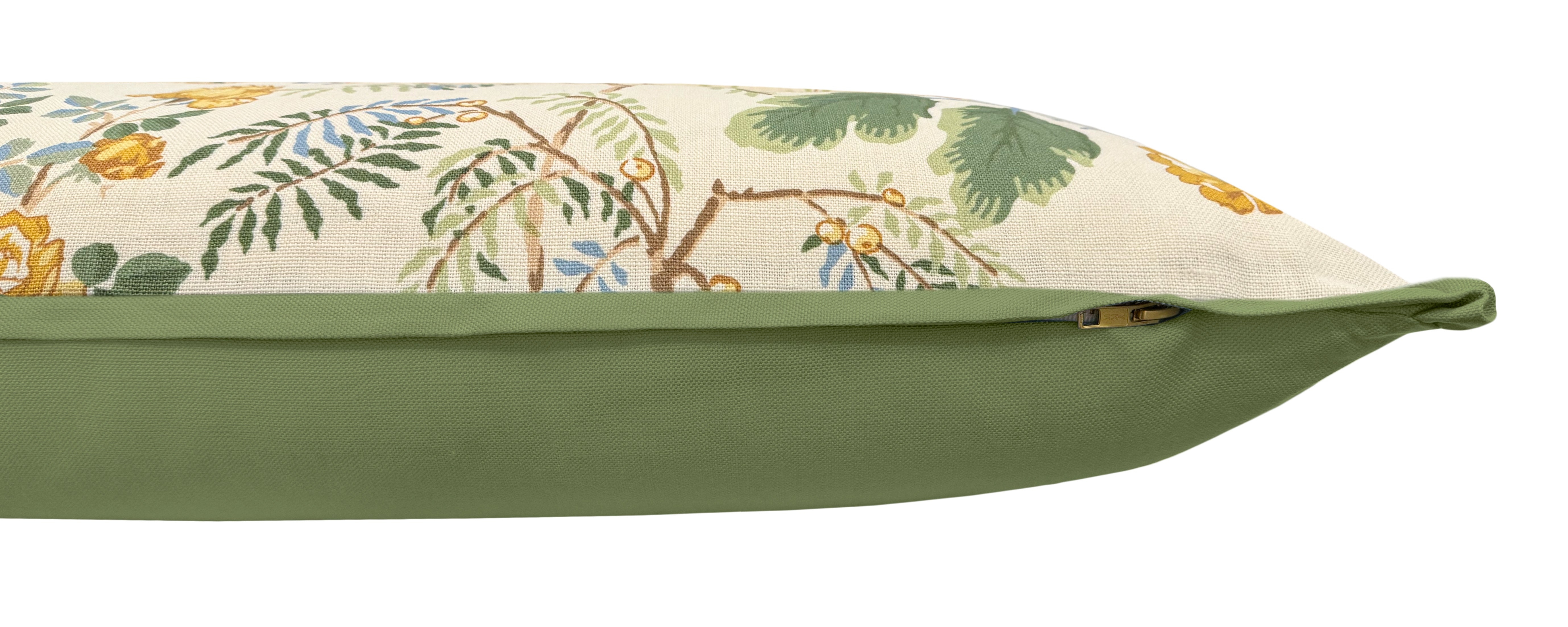 THE XL LUMBAR :: CHINESE PEONY // GOLD | LEE JOFA - 14" X 48" / BUTTERFLY FLANGE / Clover - Image 0