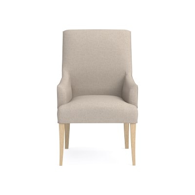 Belvedere Dining Armchair, Chunky Linen, Natural, Natural Oak Leg - Image 0