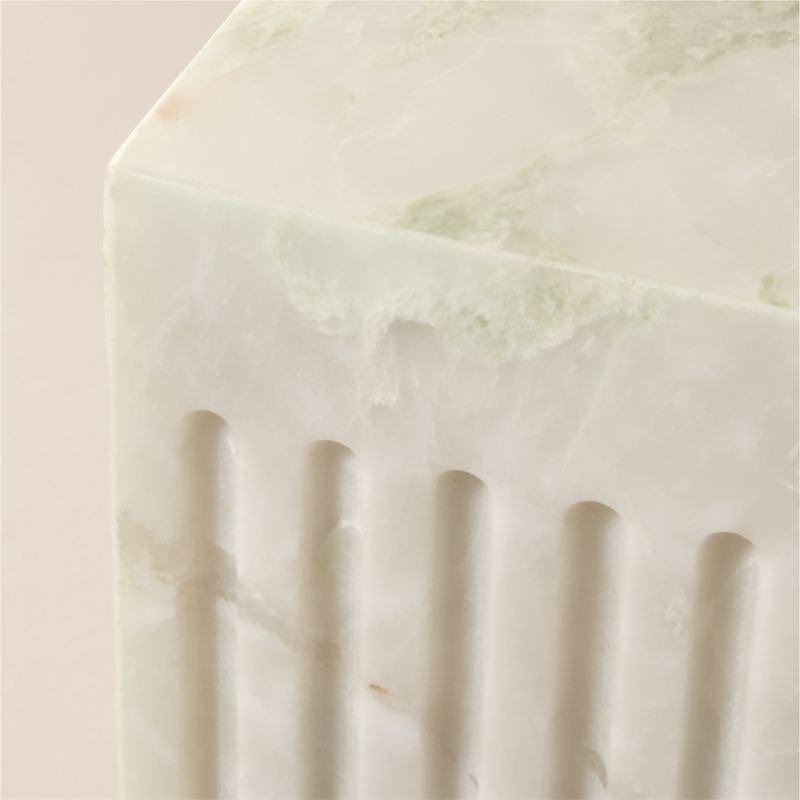Albi White Marble Side Table - Image 1