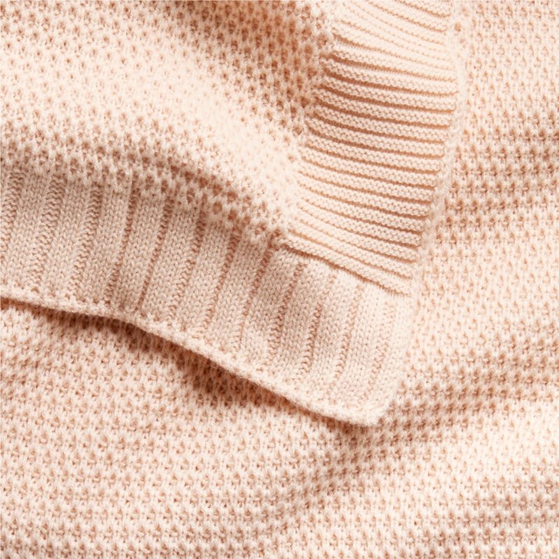 Bubble Knit Elegant Pink Kids Bed Blanket - Image 4
