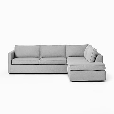Harris Sleeper Left Arm 2-Piece Terminal Chaise Sectional, Performance Velvet, Corn Flower, Concealed Support - Image 4