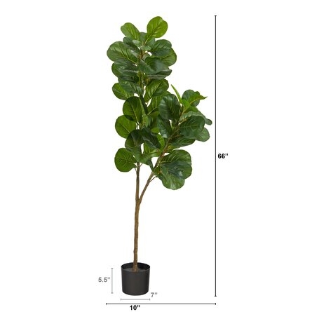 Artificial Fiddle Leaf Fig Tree in Planter - Image 3