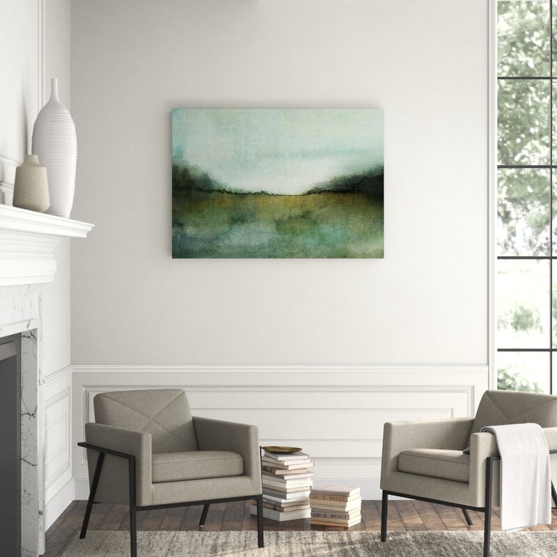 Chelsea Art Studio 'Scenery Landscape V' Watercolor Painting Print on Wrapped Canvas Format: Outdoor, Size: 30" H x 42" W x 2" D - Image 0