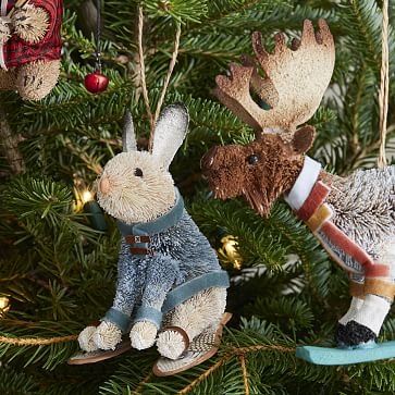 Dapper Bottlebrush Ornament, Bear - Image 1