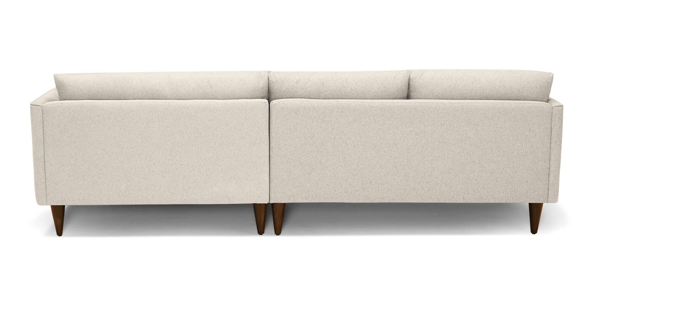 Beige/White Lewis Mid Century Modern Sectional - Cody Sandstone - Mocha - Right - Cone - Image 4