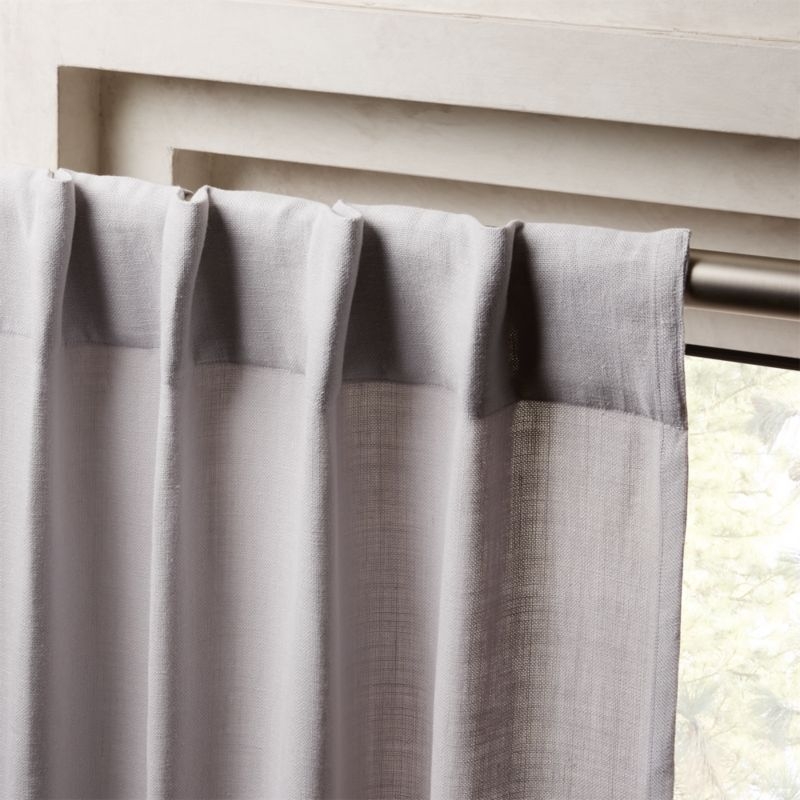 Heavyweight Silver Grey Linen Curtain Panel 48"x108" - Image 2