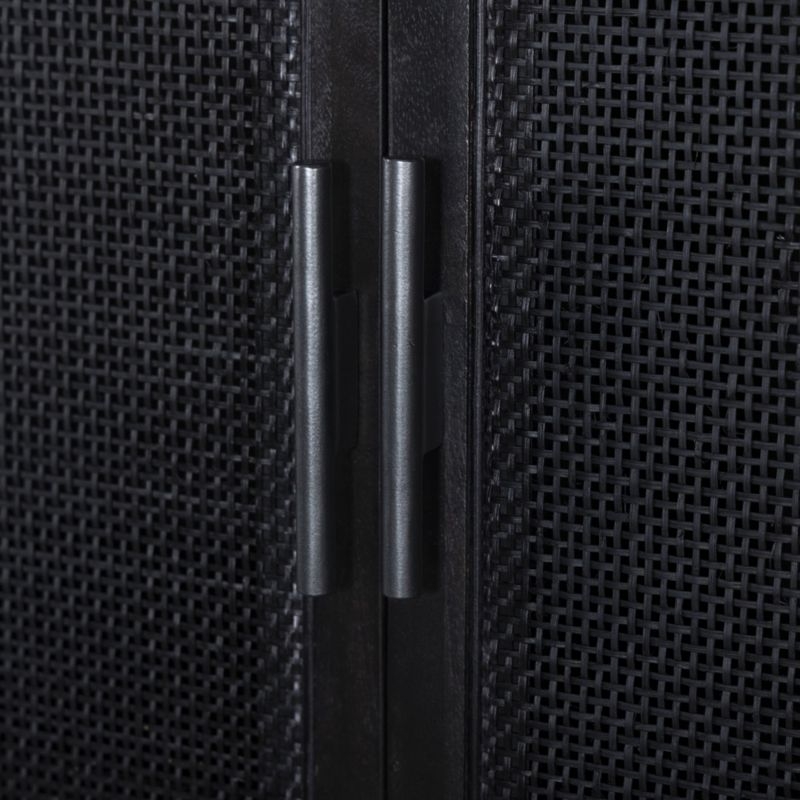Caprice Black Natural Cane Narrow Cabinet - Image 7