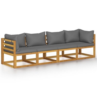 Latitude Run® 4-Seater Garden Sofa With Cushion Solid Acacia Wood - Image 0