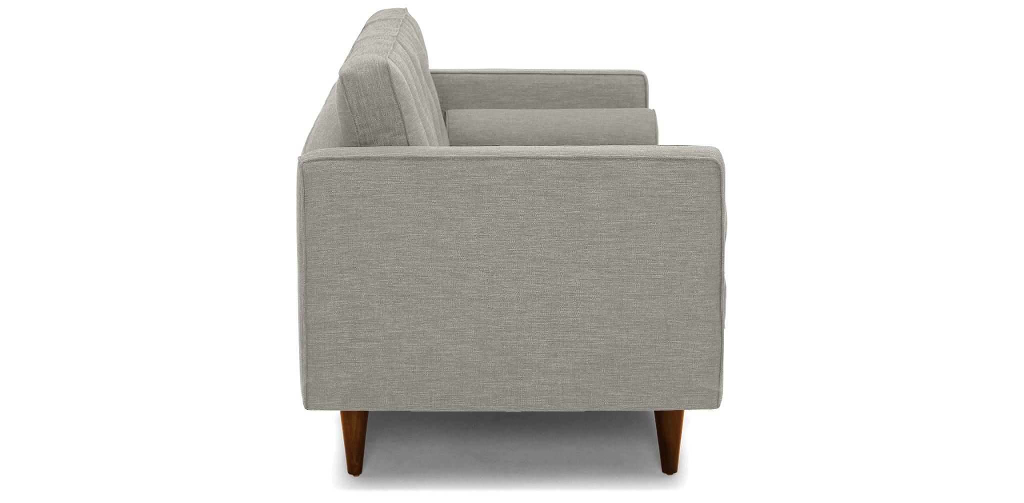 White Braxton Mid Century Modern Sofa - Bloke Cotton - Mocha - Image 2