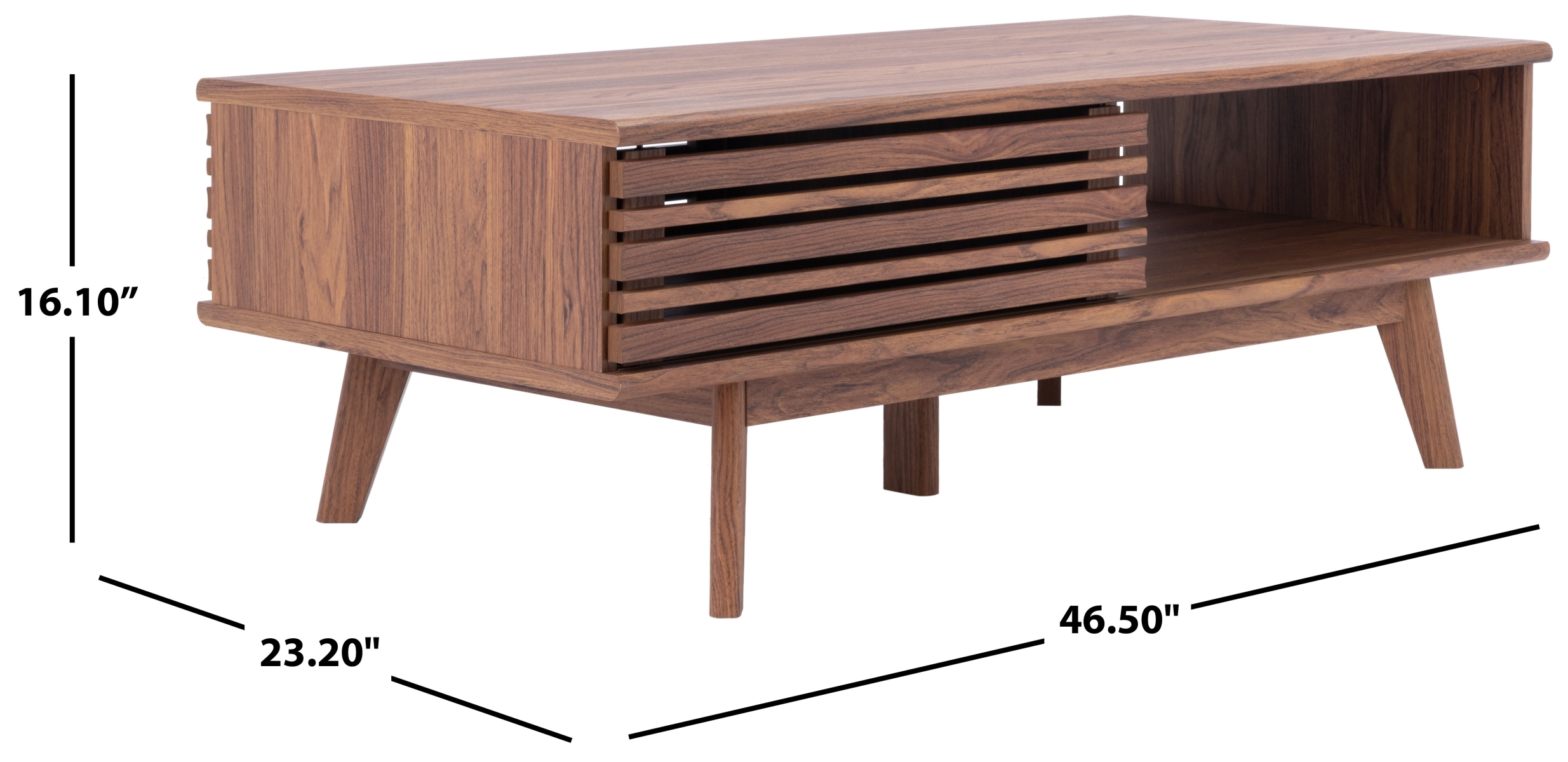 Rori 2 Door Coffee Table - Walnut - Safavieh - Image 5