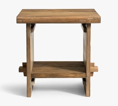 Easton Reclaimed Wood End Table, Weathered Elm - Image 5