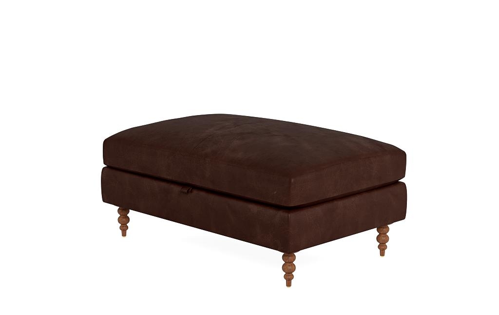Sloan Leather Storage Ottoman - Image 2