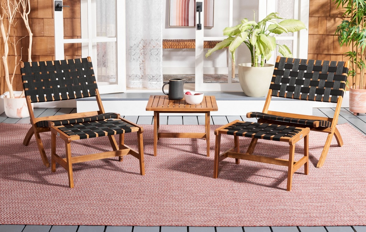 Darryl Living Set - Natural/Black - Safavieh - Image 1