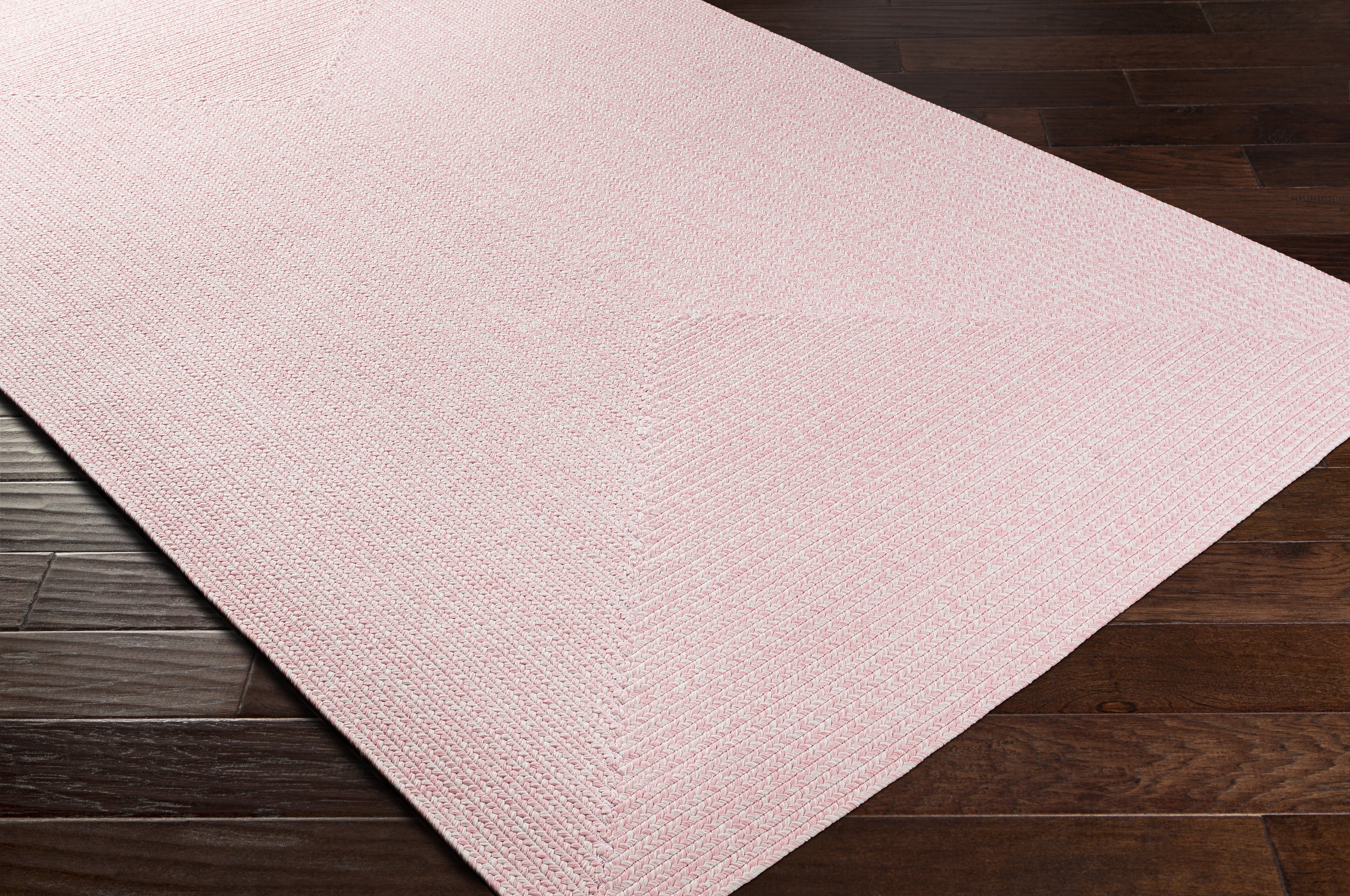 Chesapeake Bay Pink Outdoor 6' x 9' Machine Woven Rug - Image 6