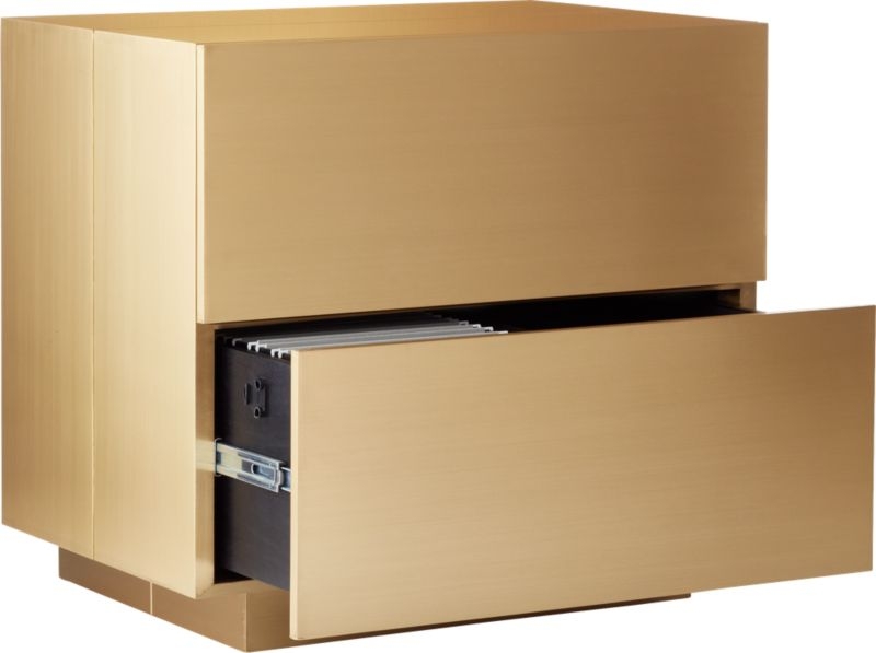 Penn Brass Clad Wide 2 Drawer File Cabinet - Image 4