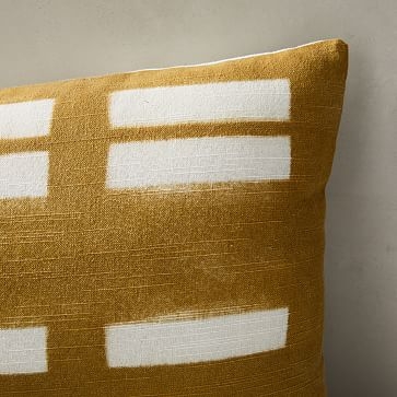Tie Dye Lines Pillow Cover, 12"x21", Horseradish - Image 1