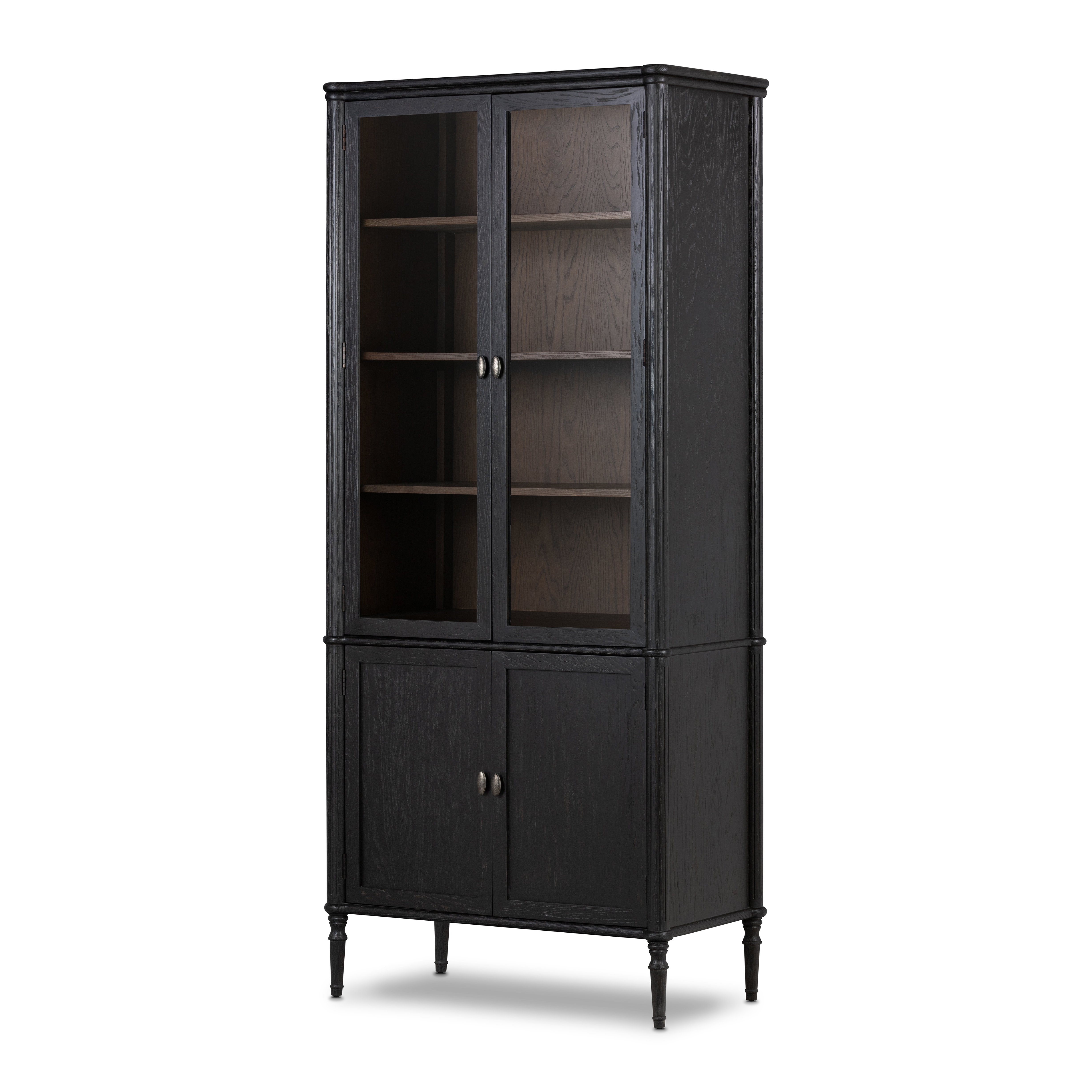 Toulouse Cabinet-Distressed Black Oak - Image 0