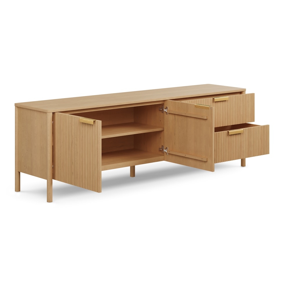 Liv 74.5" Media Unit - White Oak - Image 2
