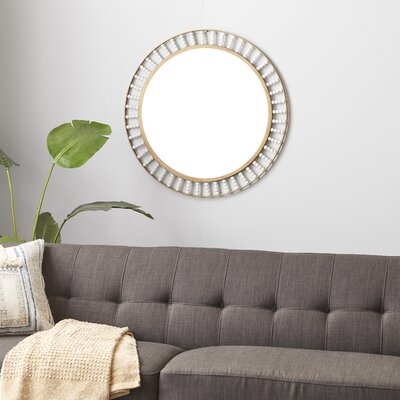 Brown Wood Contemporary Wall Mirror, 32 X 32 X 1 - Image 0