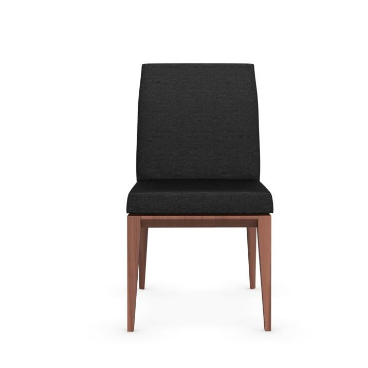 Calligaris Bess Low Upholstered Side Chair Leg Color: Wenge, Upholstery Color: Anthracite - Image 0