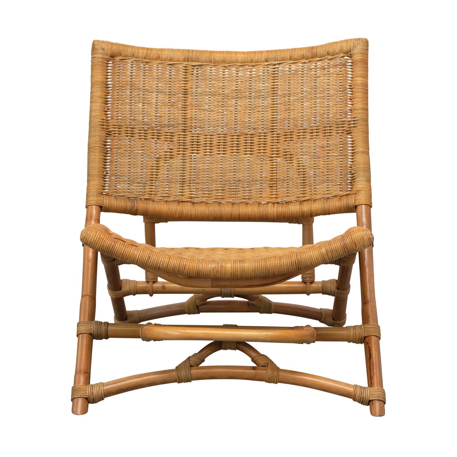 Hand-Woven Rattan Folding Chair - Image 0