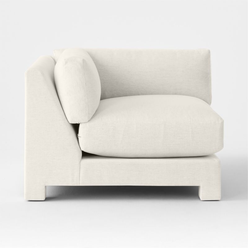 Marguerite White Performance Fabric Corner Chair - Image 3