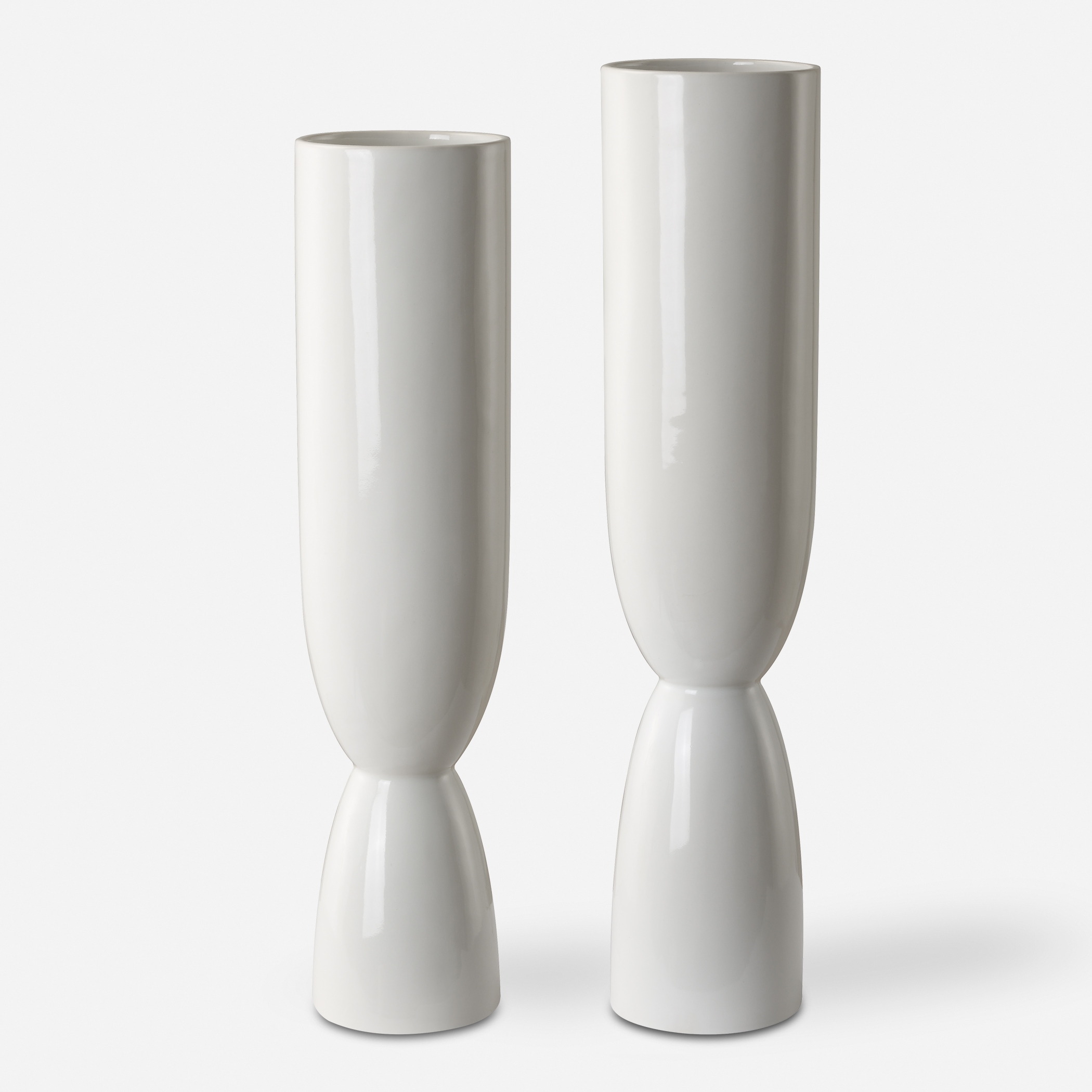 Kimist White Vases Set/2 - Image 0