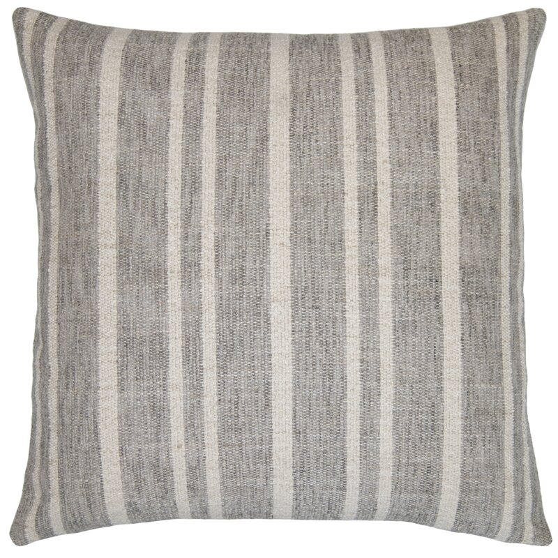 Square Feathers California Throw Pillow Color: Gray, Size: 20" x 20" - Image 0