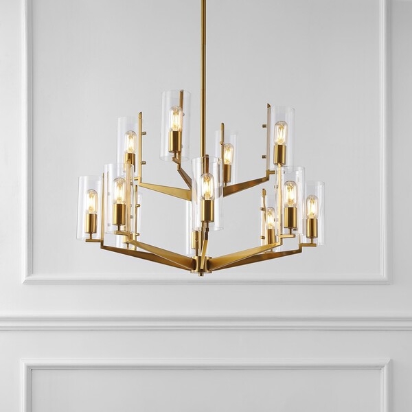 Safavieh Couture Jennica Glass Chandelier - Gold - Image 3