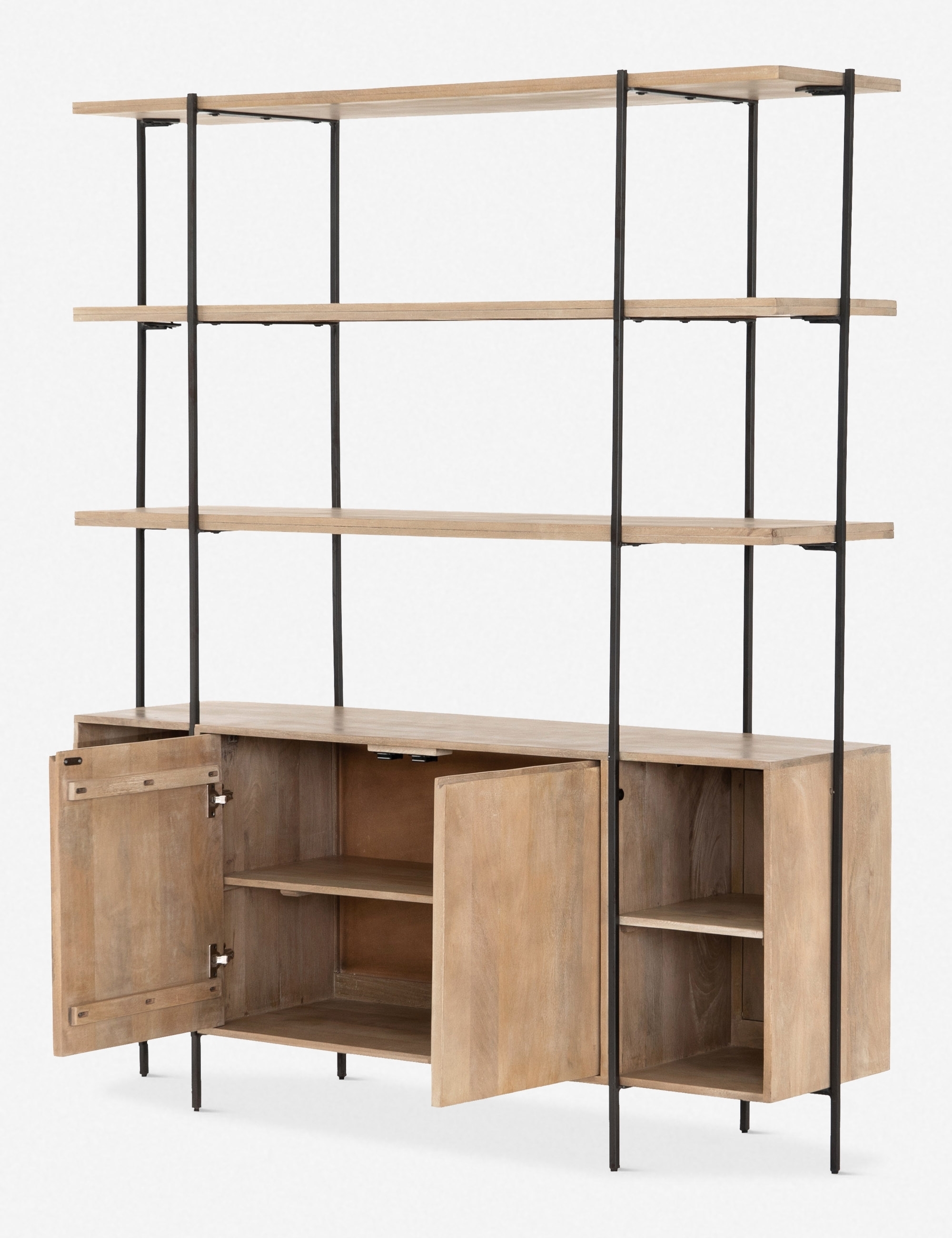 Aneko Sideboard and Hutch, Natural Mango - Image 3